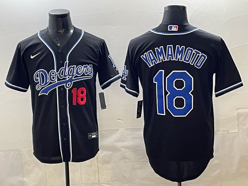Men 2026 Nike Los Angeles Dodgers #18 Yamamoto Black Game MLB Jersey 033->los angeles dodgers->MLB Jersey